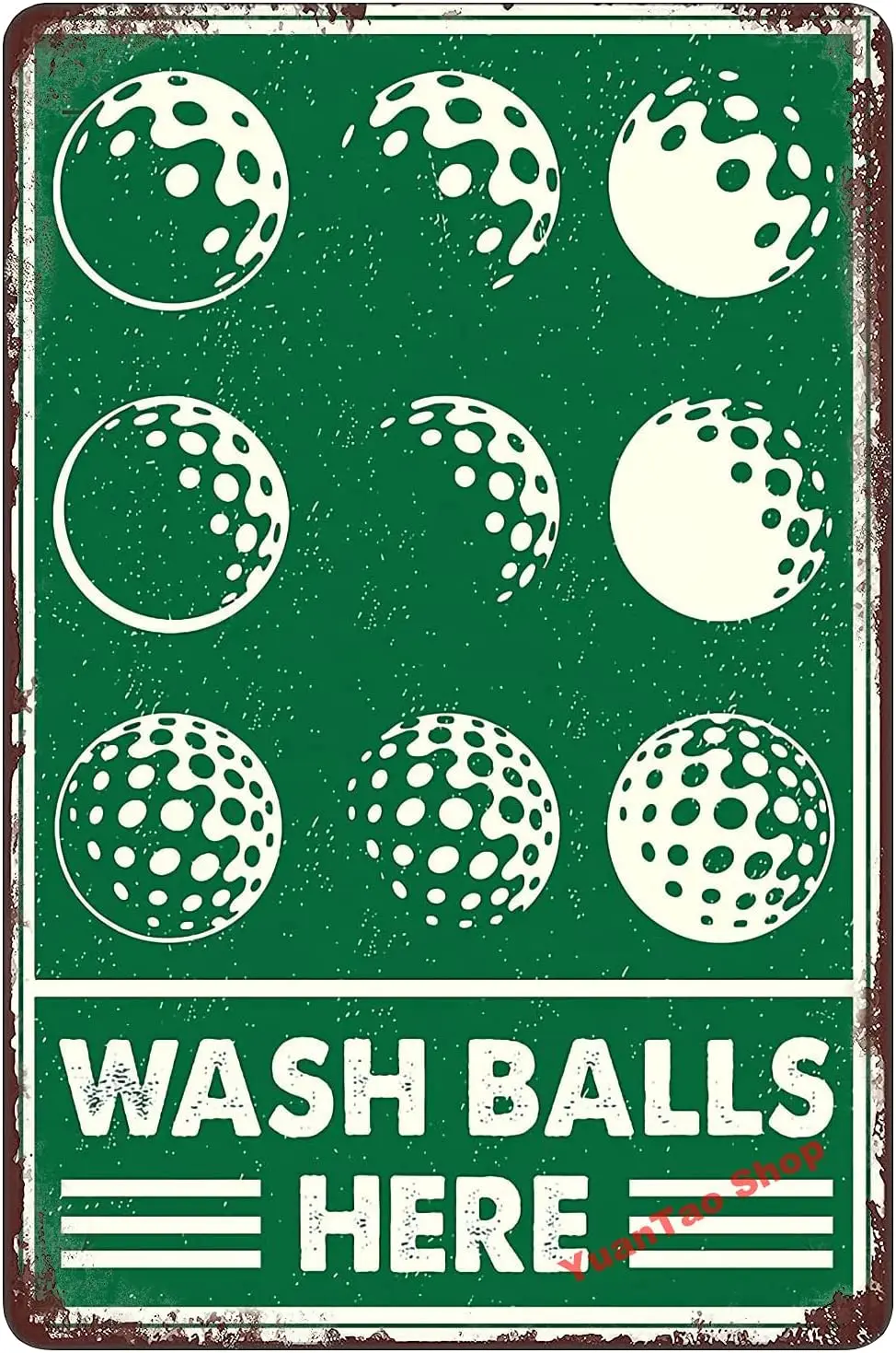 Golf Wash Balls Here Funny Tin Sign Garage Rules Mechanic Bar Pub Diner Cafe Wall Decor Home Decor Art Poster Retro Vintage sign
