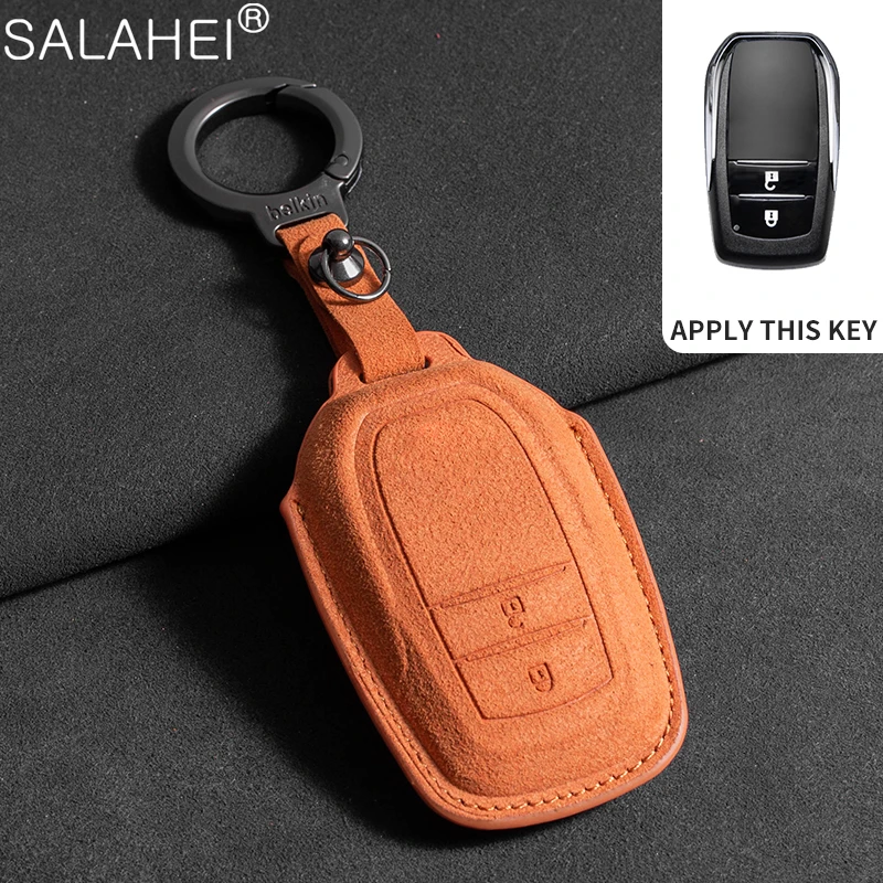 

Suede Leather For Toyota Chr C-hr Land Cruiser 200 Avensis Auris Corolla Car Key Case Cover Shell Fob Auto Keychain Accessories