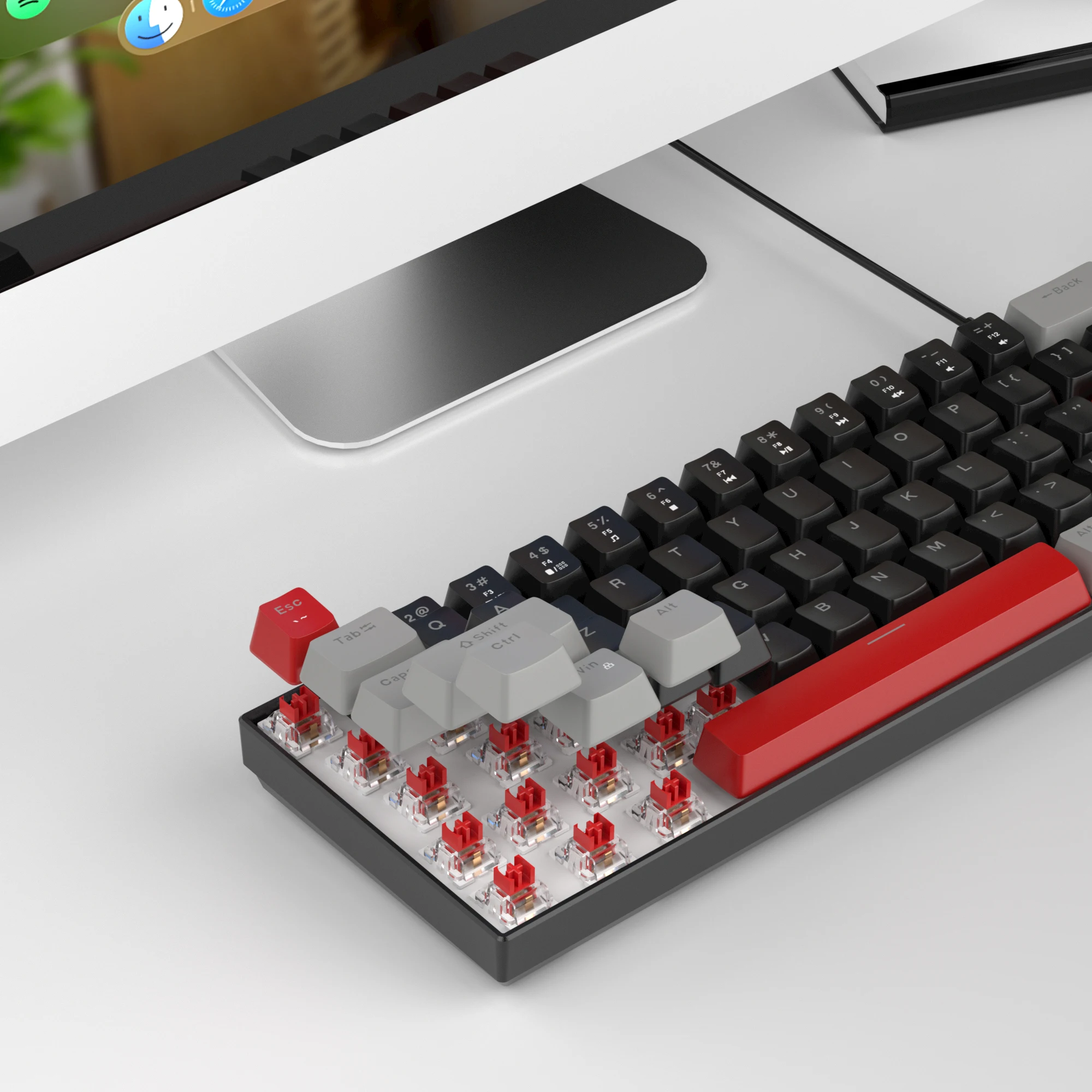 MageGee Portable 60% Mechanical Gaming Keyboard, MK-Box LED