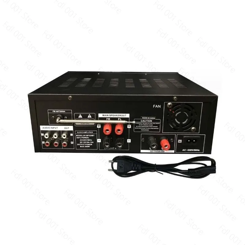 AV‑MP326BT Bluetooth Power‑Amplifier High‑Power EQ Equalizer 12V Outdoor FM Audio‑Amplifier With Remote‑Control Display USB‑Play
