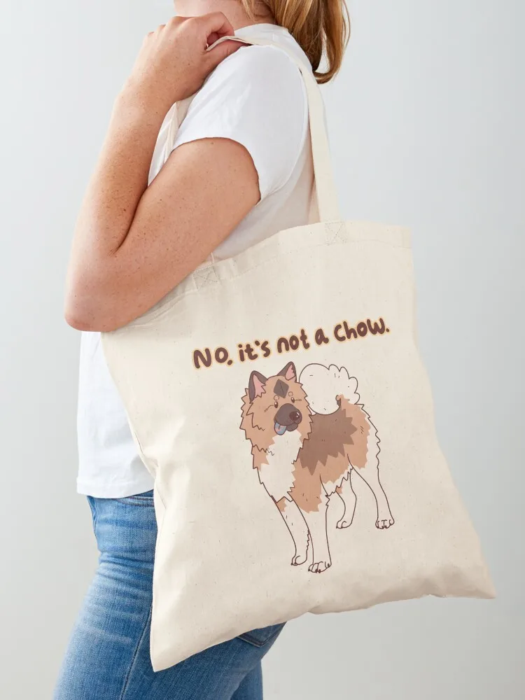 لا، إنه ليس تشاو - حقيبة حمل متوسطة الحجم باللون الأحمر للرجال والنساء وحقائب يد صديقة للبيئة #1