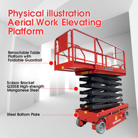 Electric Drive 6M Self-Propelled Aerial Work Platform 450KG Hydraulic Lift Table Elevating Platform Table Scissor Lift (deposit)