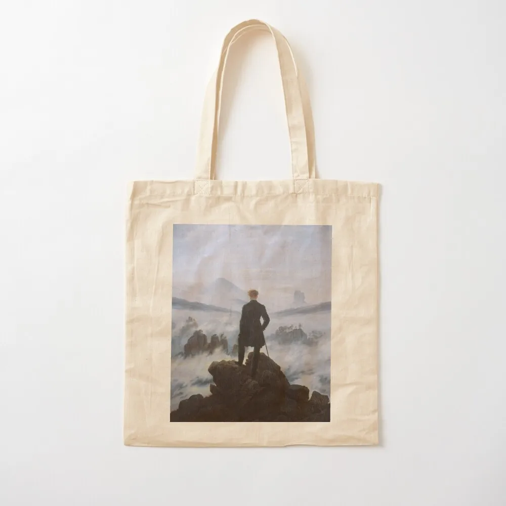 Fine Art: Wanderer above the Sea of Fog Tote Bag Big bag women custom canvas bag personalized tote Canvas Tote