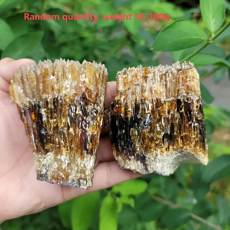 

1pc CRYSTALHOLA Amber Calcite Crystal Cluster - Raw Stone Mineral Specimen for DIY Jewelry Making, Home Decor