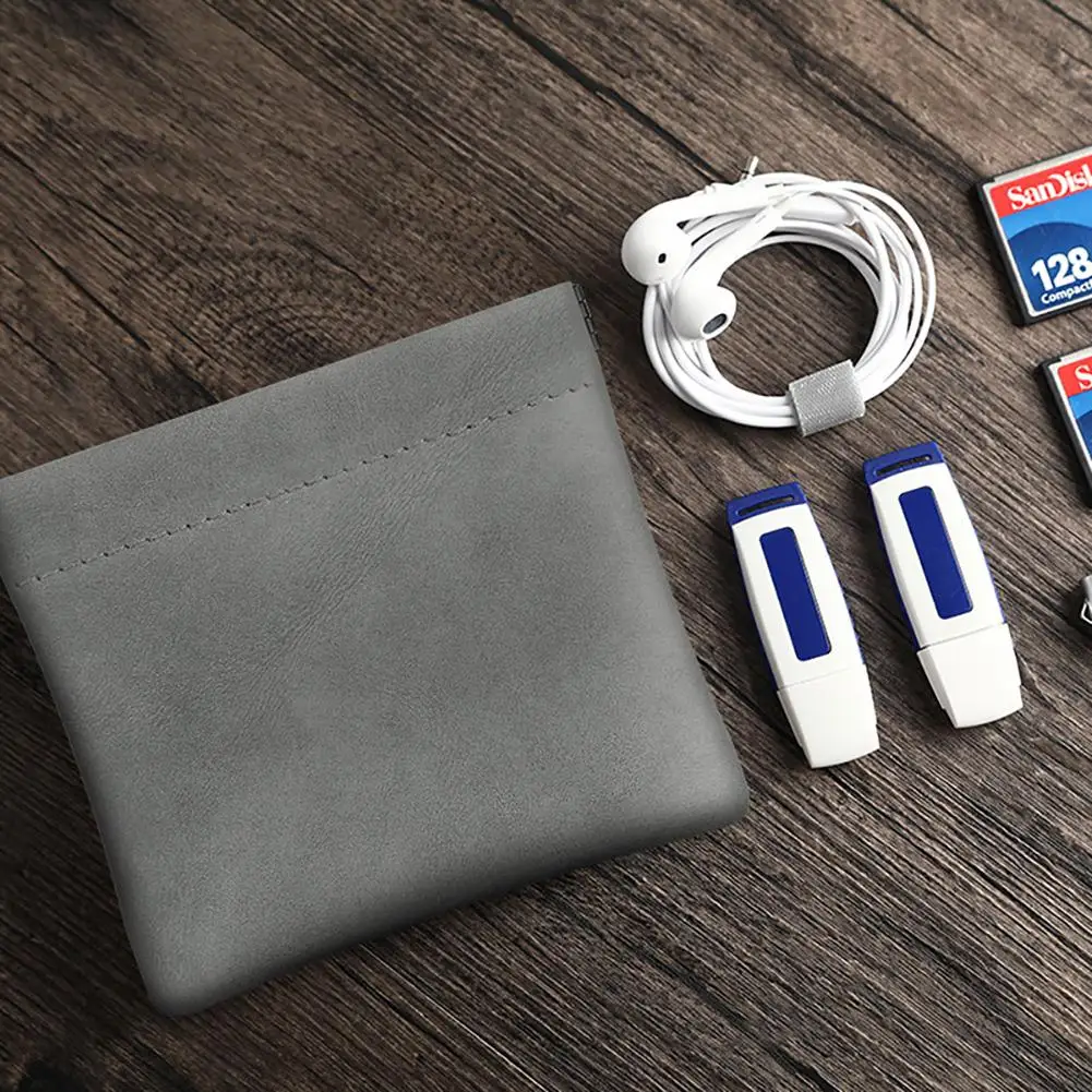 Bolsa de almacenamiento de auriculares U Disk, organizador de Cable de datos Usb, accesorios para auriculares, funda para tarjeta de memoria, Mini monedero, bolsa para llaves