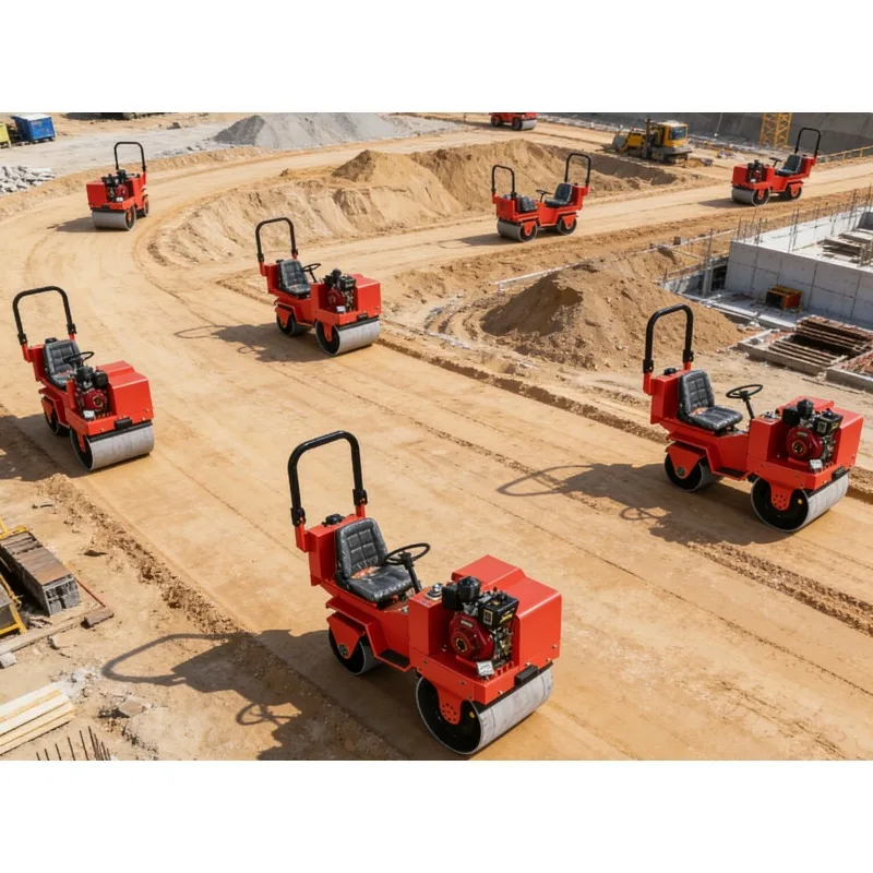 Customized Compact Tracked Roller for Soft Ground Vibratory Roller Rubber Track for Mini Roller