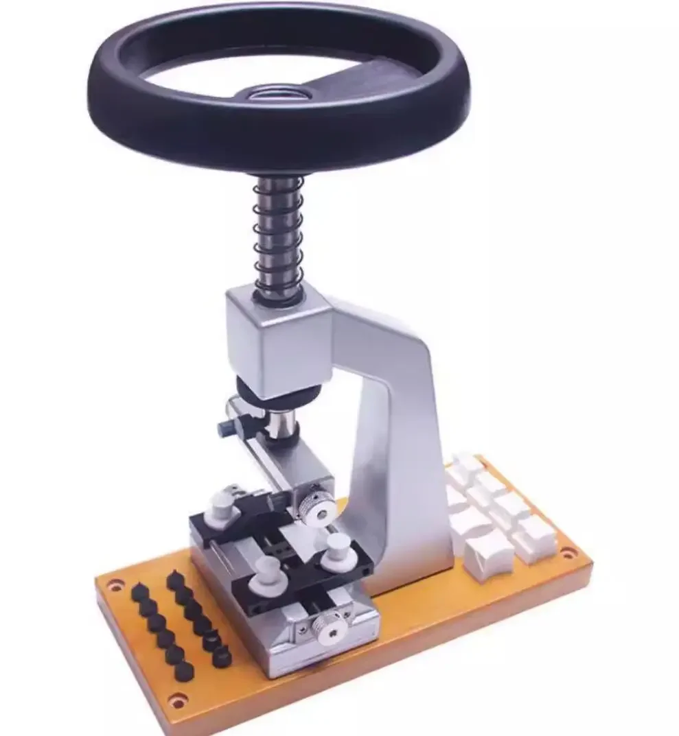Model 5700 Watch Case Opener Workbench, Watch Back Remover Tool Equipped With 6 Molds, Watch Repair Kit for Watchmaker