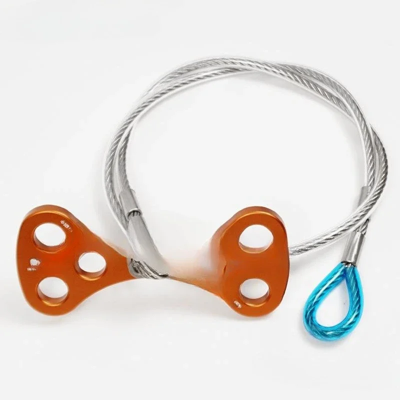 Air conditioning hole anchor point dog bone, auxiliary climbing rescue anchor point wire rope