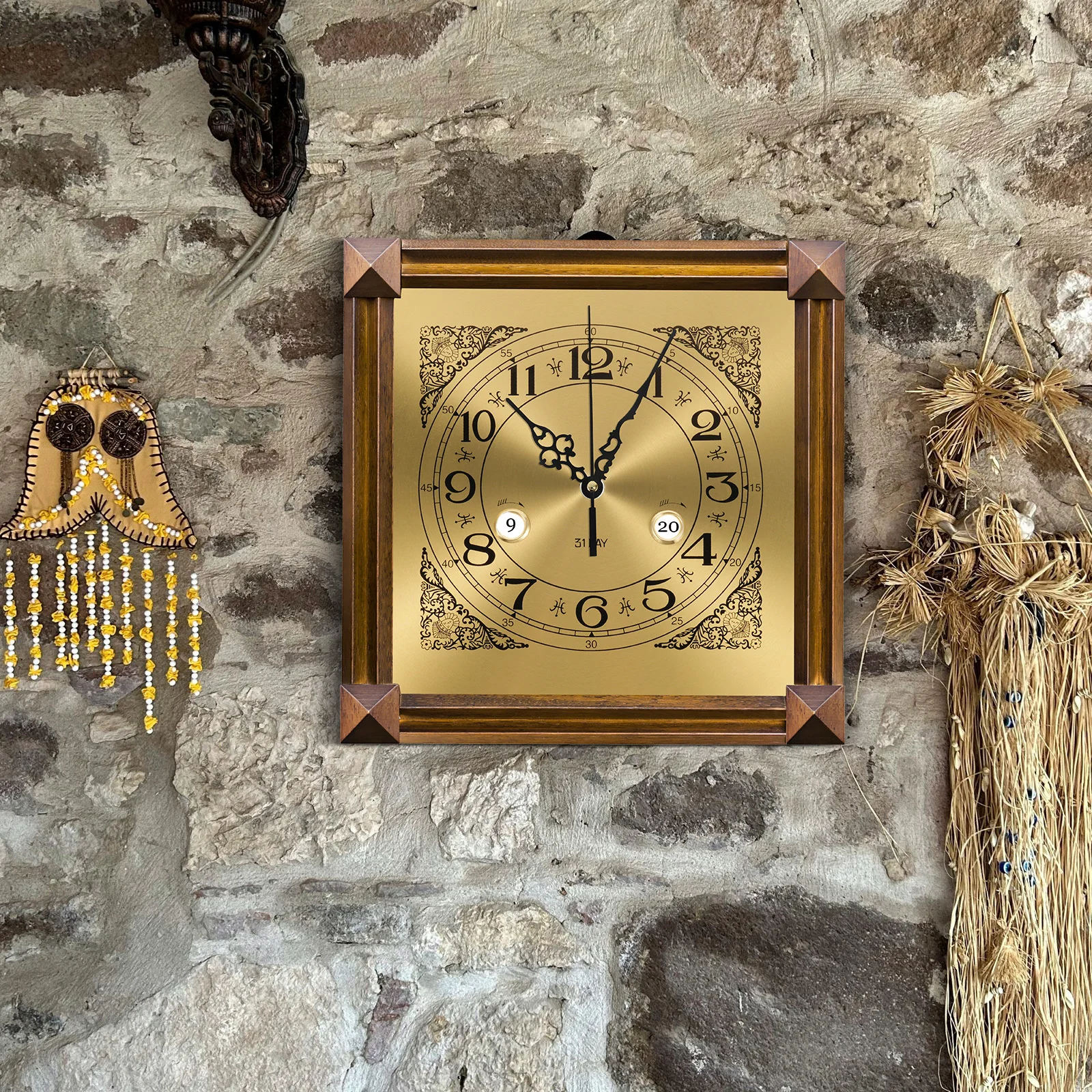 

1 Mechanical Clock Face Decorative Vintage-Inspired Round Dial, No Needed, Manual Winding Movement for Traditional Time