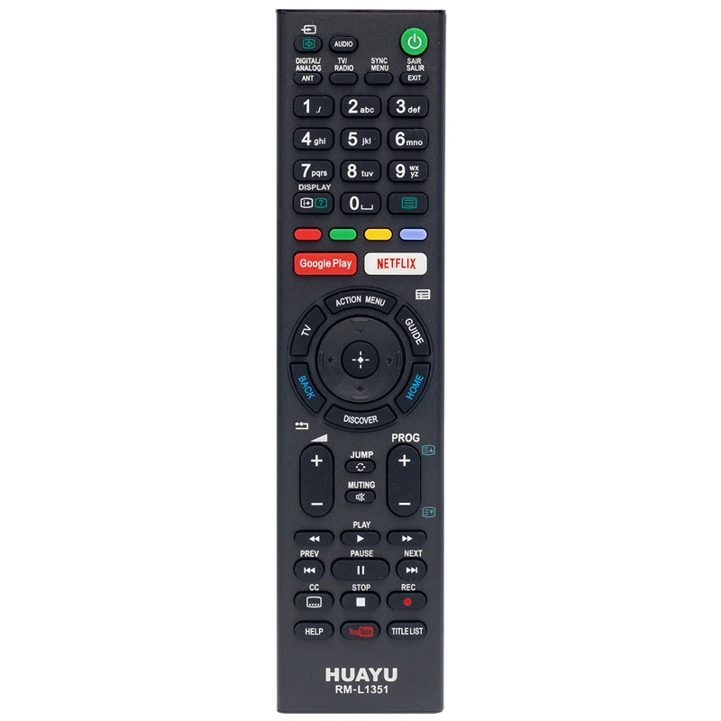 HUAYU RM-L1351 SONY NETFLIX-YOUTUBE KEY LED TV UNIVERSAL CONTROL AMBALAJLI