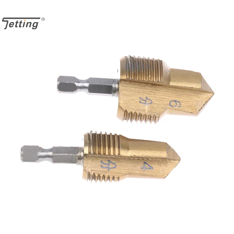 Broca de tubería de agua PPR de 4/6 puntos, mango Hexagonal, agujero de apertura, perforación escalonada, sin deslizamiento, 1/2 Uds.