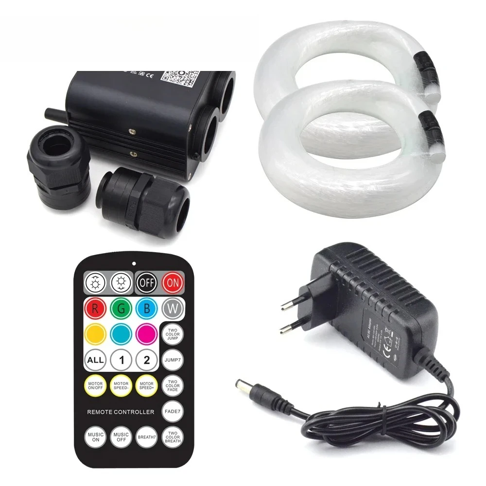 Car Home APP Control RGBW LED Fiber Optic Star Ceiling Light Customize Fibers 20W Twinkle Starlight Headliner Kit