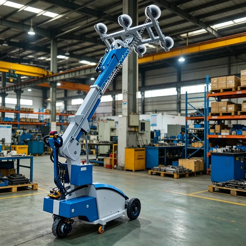 Self-Propelled Glass Installation Robot Customized 300-800kg Vacuum Lifter Robotic Arm for Door Window Glazing Work