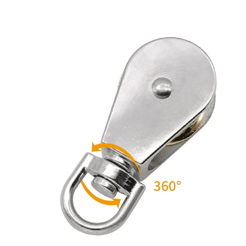 Polea giratoria, ruedas tracción, rodillos bloque polea, rodillos polea silenciosos, rotación 360 ​​°, capacidad
