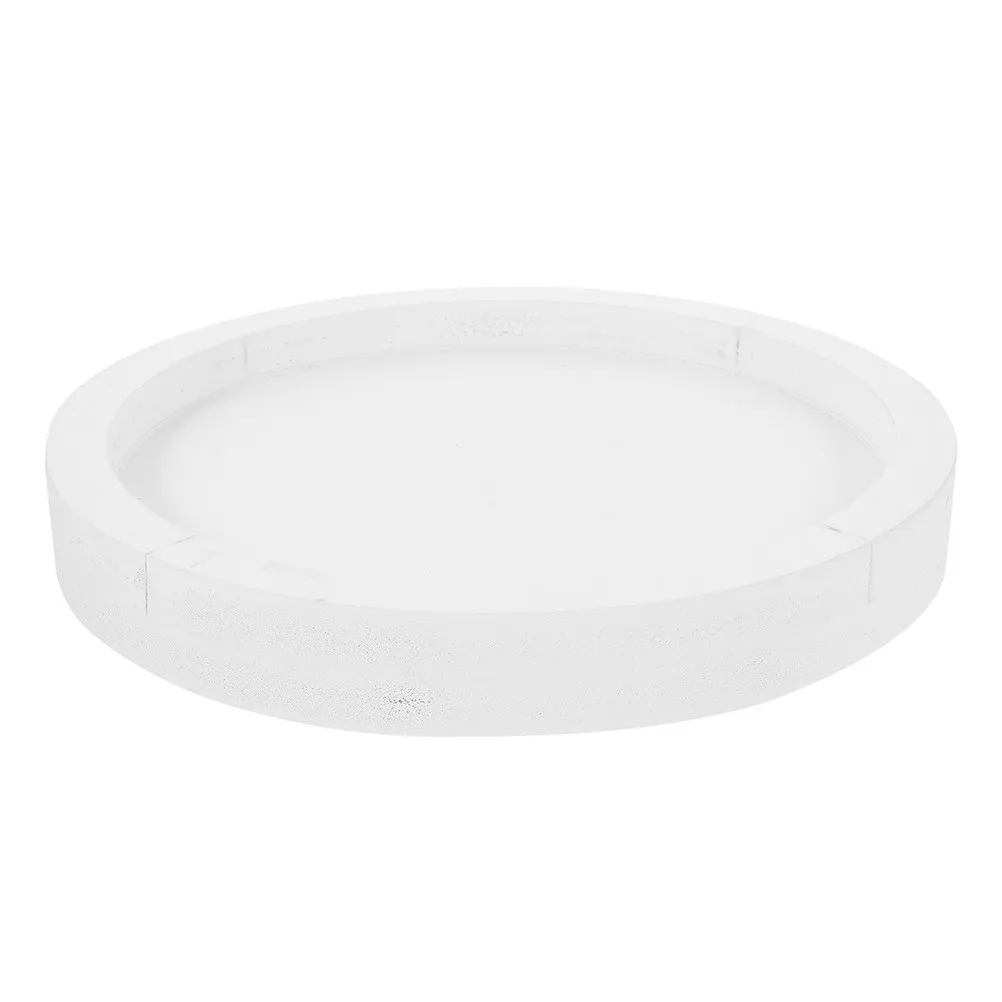 White Round Thickened Planter Tray Cement Like Base Indoor Plant Water Catcher Saucer Decorative Humidity Pebble Tray