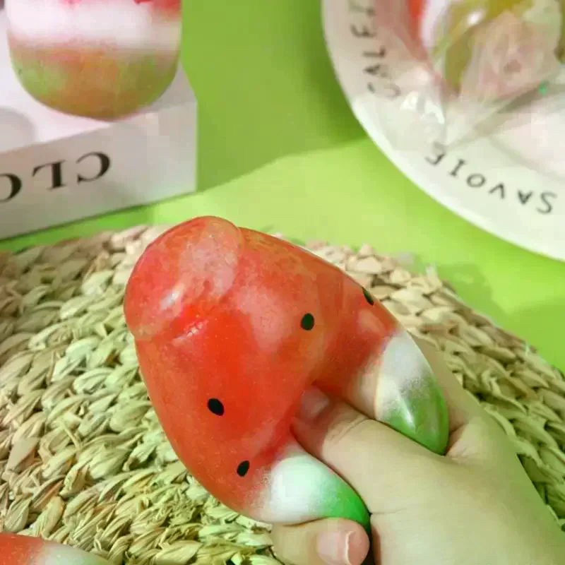 /Cna/Watermelon Gradient Bottle TPR  Toy Soft Rebound Squeeze Stress Relief Fidget Toy Summer