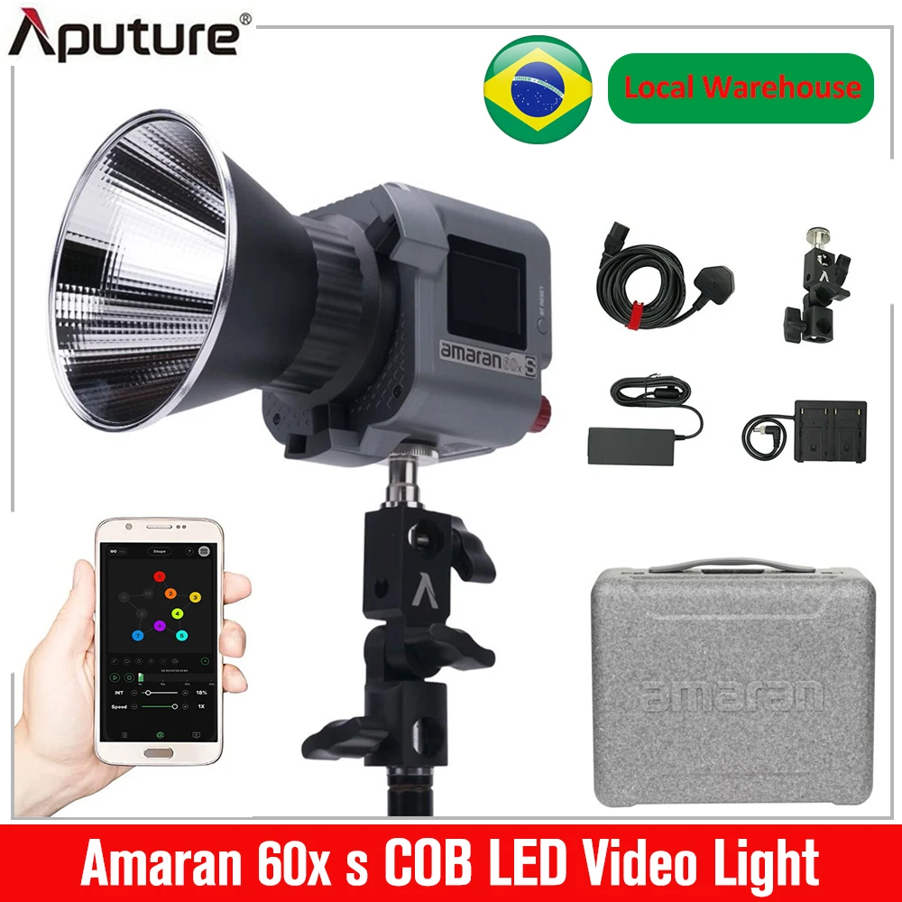 

【Do Brasil】Aputure Amaran 60X S COB LED Video Light 65W Output Bi-Color Bowens Mount Studio LED Photography Light