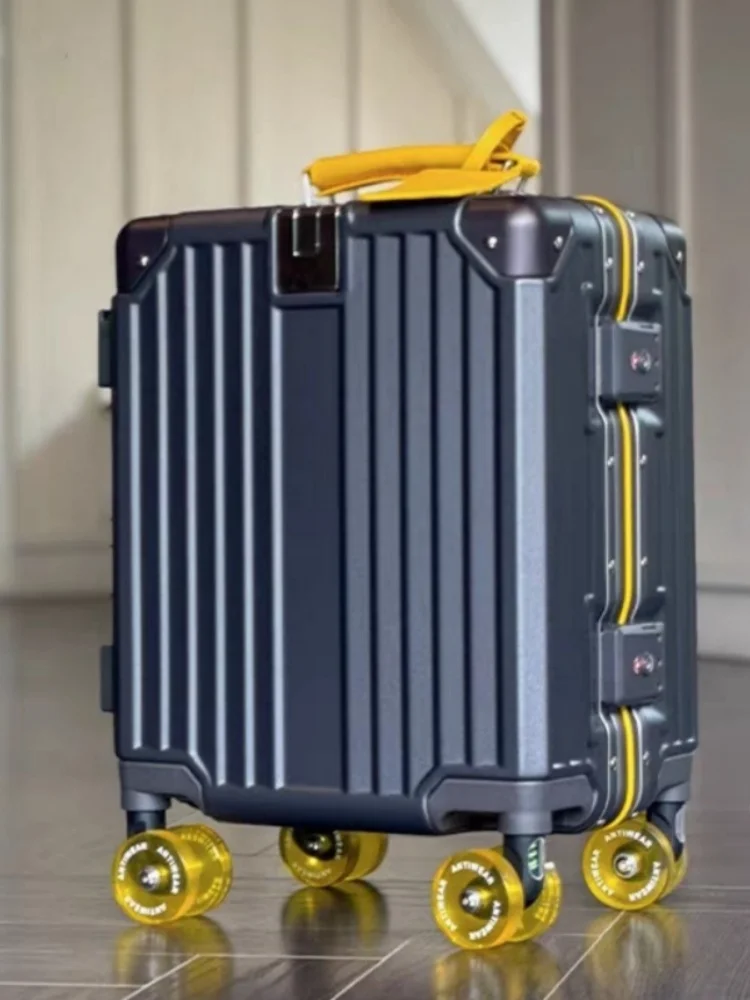 14-Zoll-Rollkoffer, leichter Reisekoffer mit TSA-Schloss, Trolley-Tasche mit Aluminiumrahmen, Handgepäck, kein Check-in erforderlich