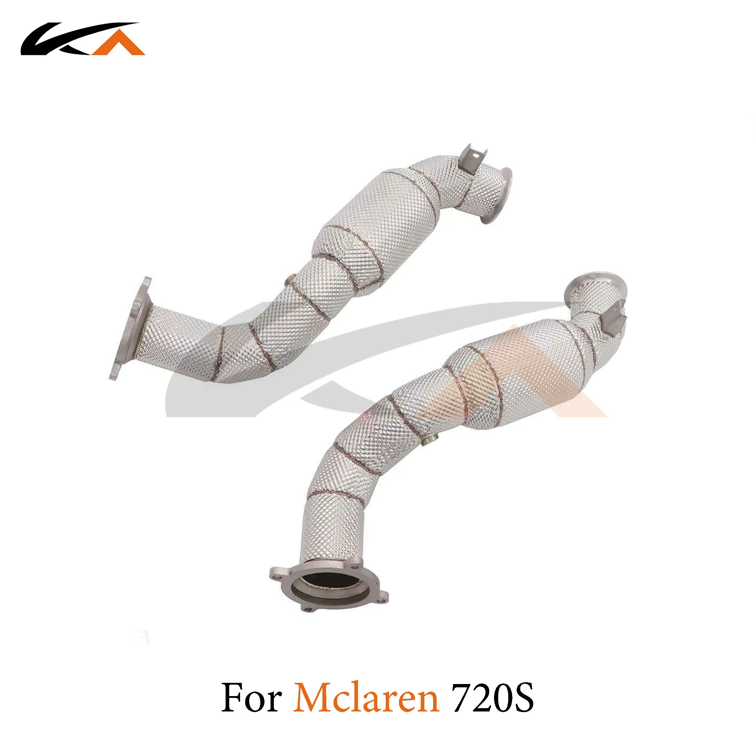 KA Tuning downpipe exhaust stainless steel headers for mclaren 720S performance auto parts heat shield catalysis