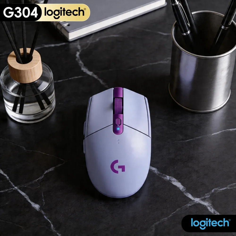 Logitech G304 LIGHTSPEED Wireless Gaming Mouse No Charging Hassle Just Insert AA Battery Start Office Work