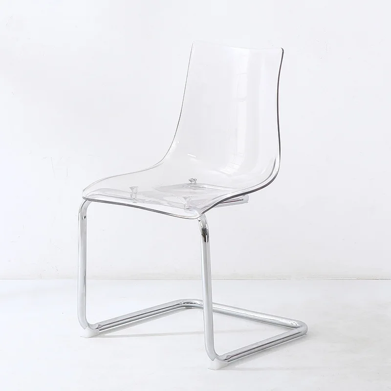 Modern Simple Transparent Dining Chair Home Backrest Dining Table and Chair
