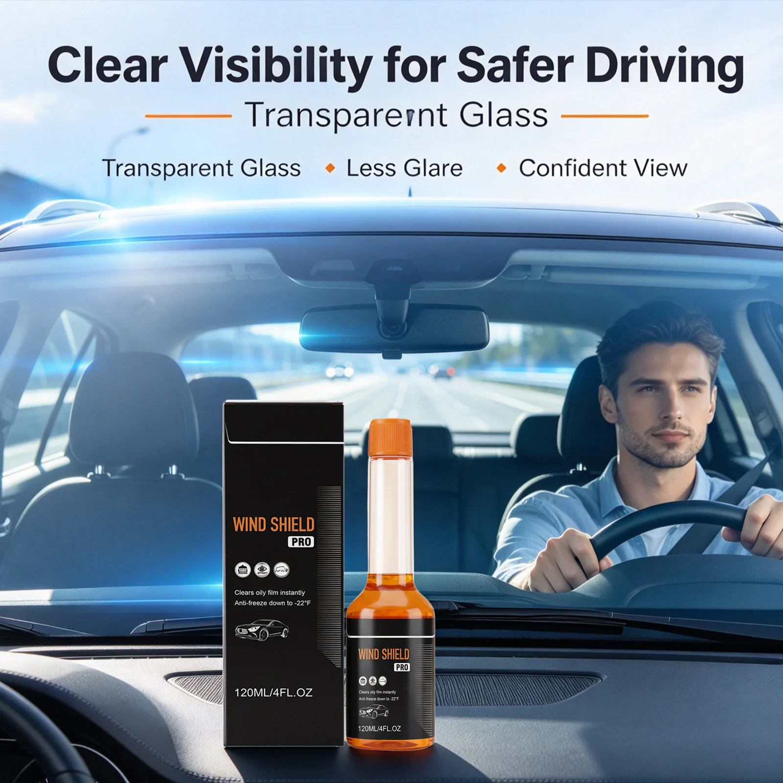 Windshield Cleaner Fluid Decompose Oil Film Clears Vision Car Windshield Oil Film Remover Daily Maintenance Polish Glass Cleaner