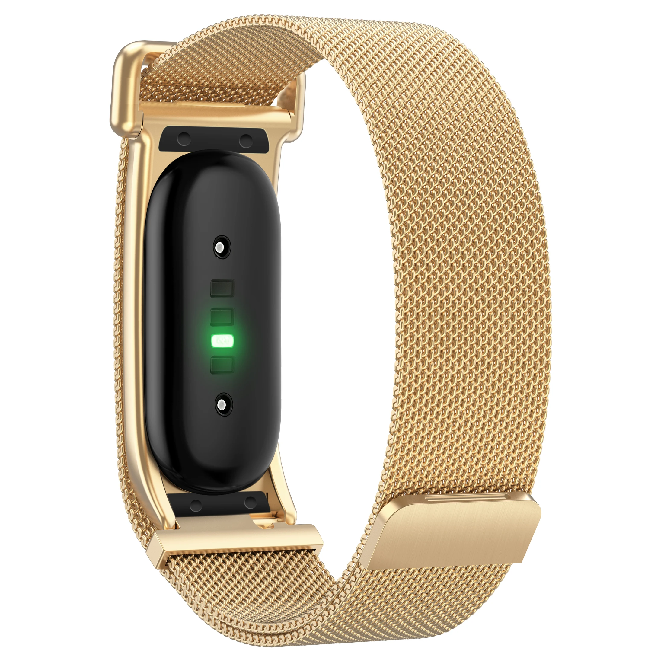 Google Fitbit Air Atmungsaktives Milanaise-Armband Schnellverschluss Verstellbares Weiches Metall-Tracker-Zubehör – Detail 9