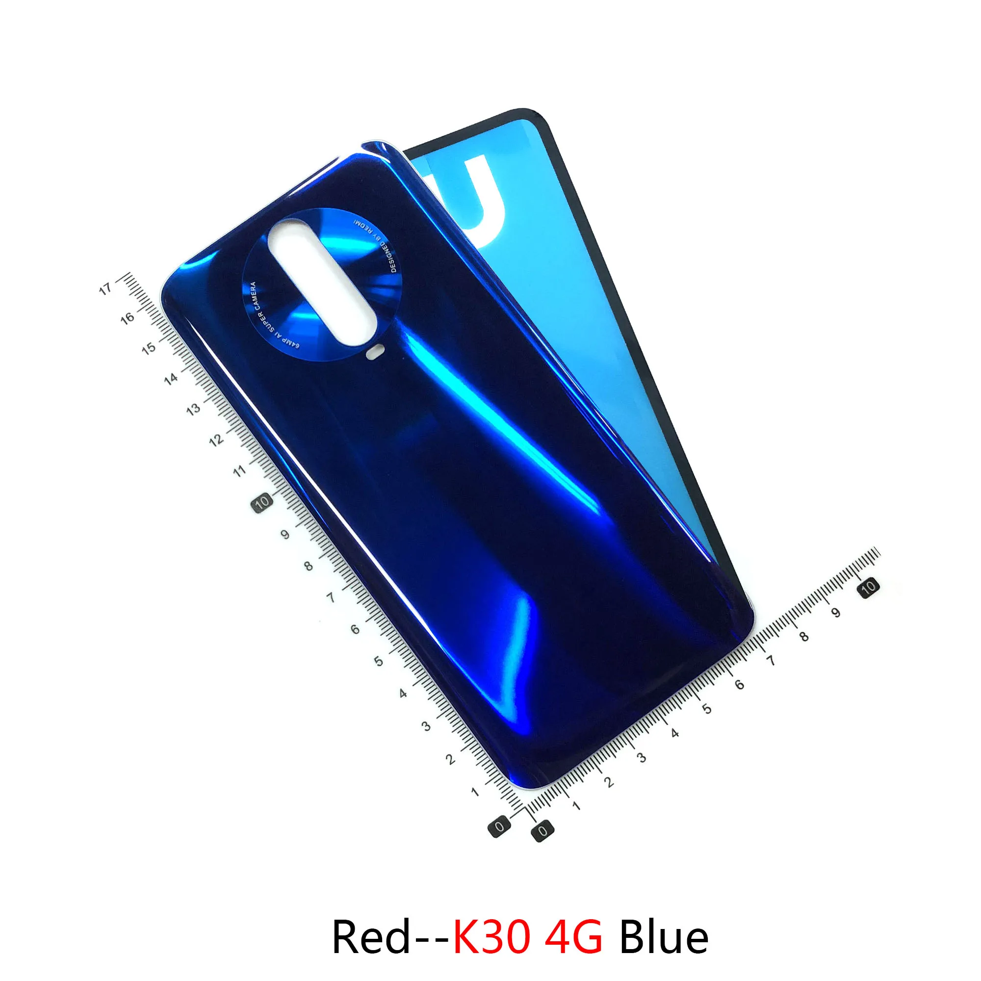 Habitação da tampa traseira para Xiaomi Redmi K30, Back Door Case, Substituir tampa da bateria, Peças de reparo, 4G, 5G