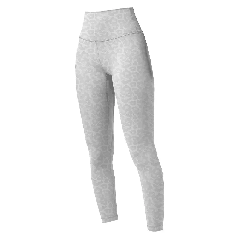 Pantalones deportivos y de fitness con estampado de leopardo para mujer, secado rápido y transpirable, cintura alta, levantamiento de cadera,