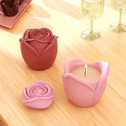 Boowan-Molde de silicona reutilizable para velas, tarro de hormigón, Nicole Rose