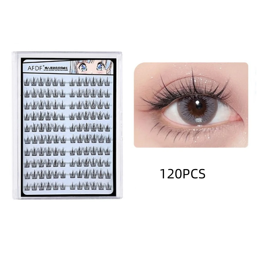 Fluffy False Cluster Eyelashes Lashes Extension DIY Glue Free False Eyelashes Long Lasting Bundles Self-adhesive Lash Clusters