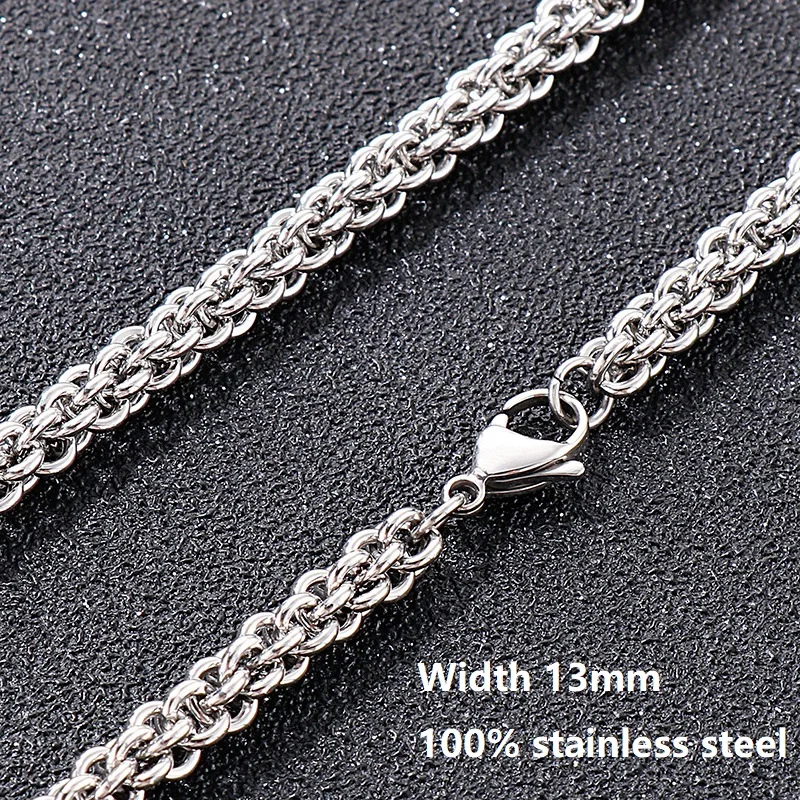 New Hip Hop DIY Chain Necklace for Men Women 316L Stainless Steel Jewelry Vintage Punk Gothic Collar Choker Kpop Aesthetic