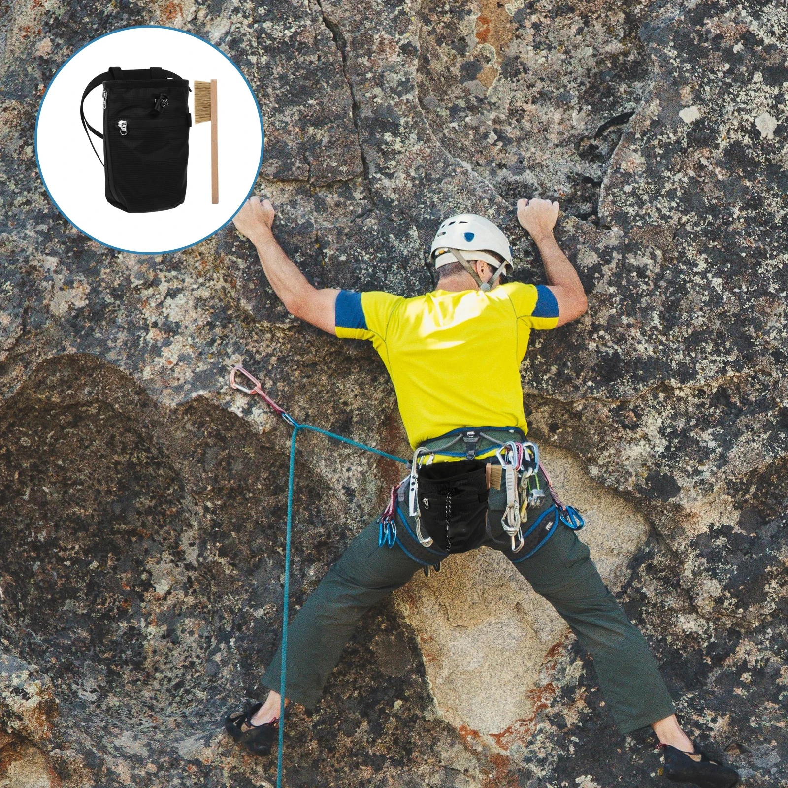 

1 set 1 Set Anti-Slip Powder For Climbing Rock Climbing Chalk Storage Bag Large Capacity Portable Chalk Bag For Gymnastics