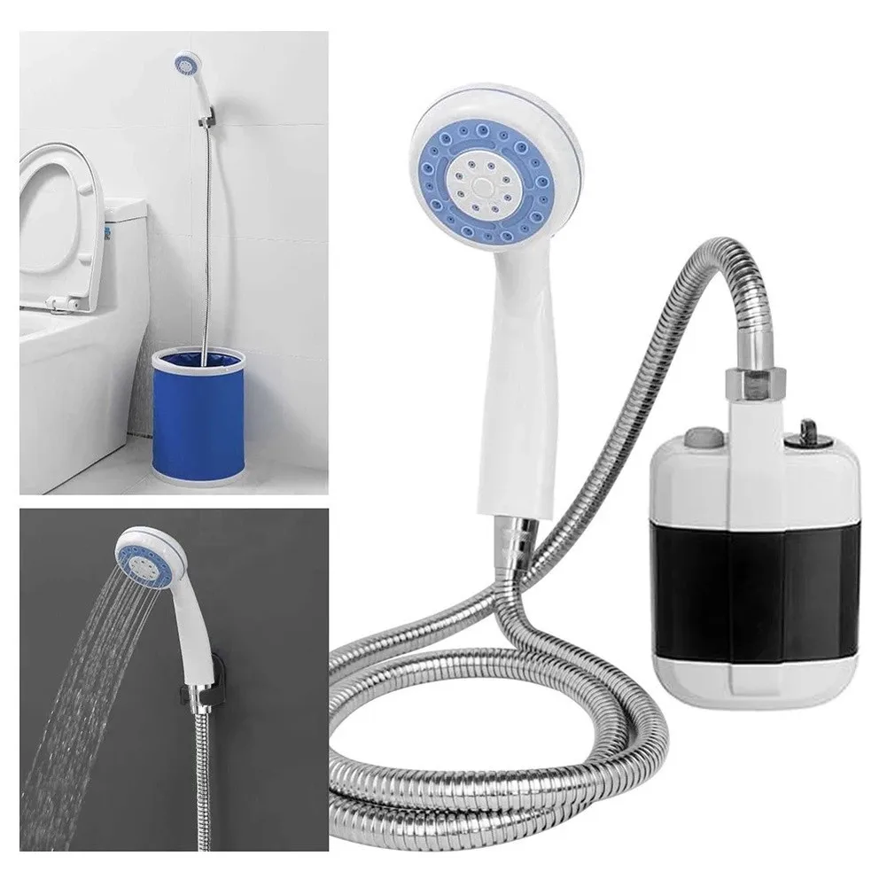 USB Rechargeable Portable Camping Shower Pump Electric Outdoor Shower Set One Click Operation For Hiking Pet Washing Travel