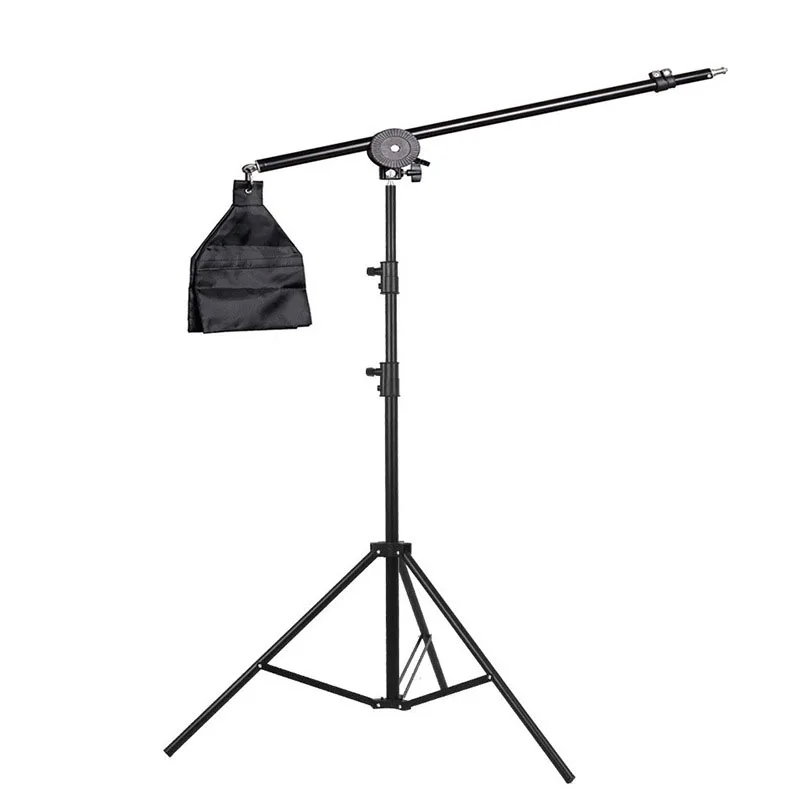 2.8M Light Stand Tripod Cross Bar Arm Photo Studio Accessories Extension Telescopic Rod With Weight Bag