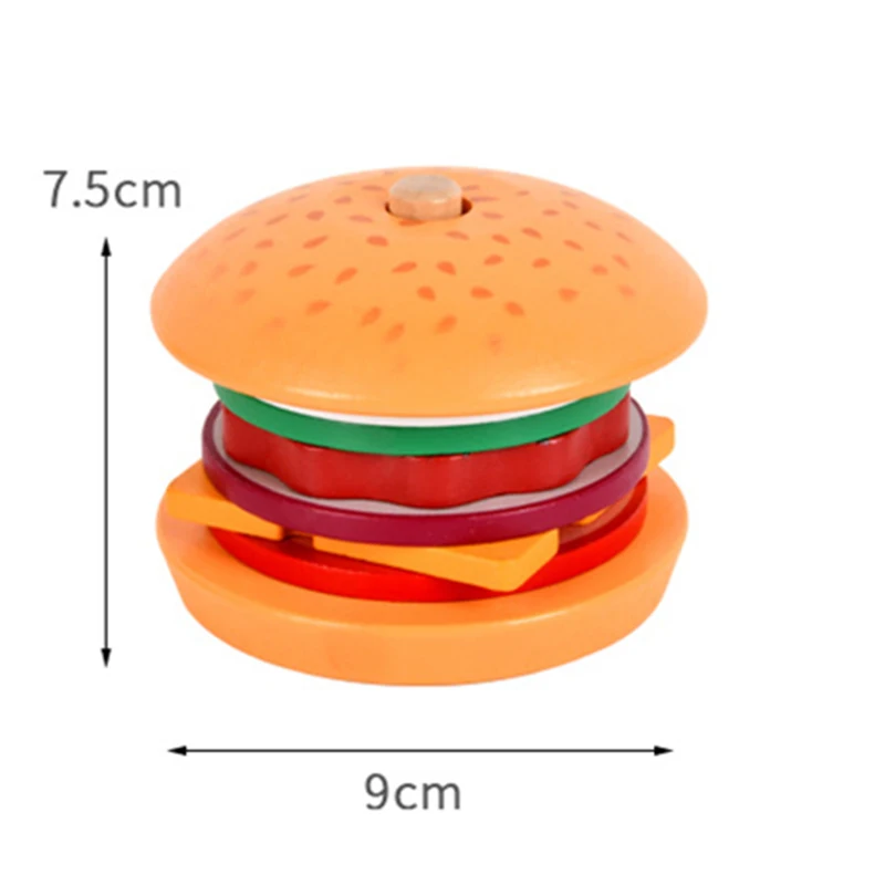 Bricolage semblant jouer jouets Simulation Hamburger forme couleur appairage Puzzle cuisine nourriture jouer maison éducation précoce jouets pour les enfants