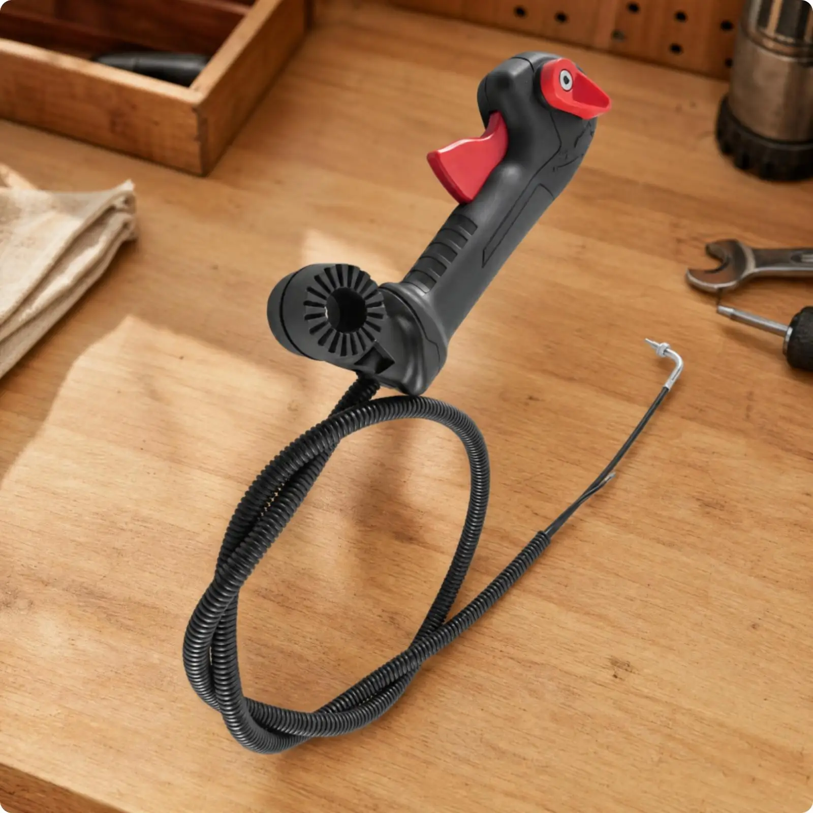Ergonomic Throttle Control Handle for Leaf Blower Replacement Fits PB-8010 PB-9010 with Cable Guard