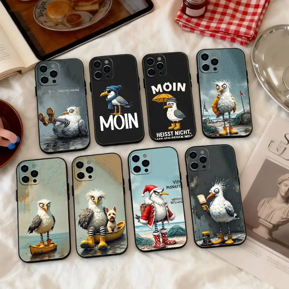 

Funny S-Seagull Phone Case Silicone Soft For IPhone 17 16 15 14 13 12 11 X XR Plus Pro Max Plus