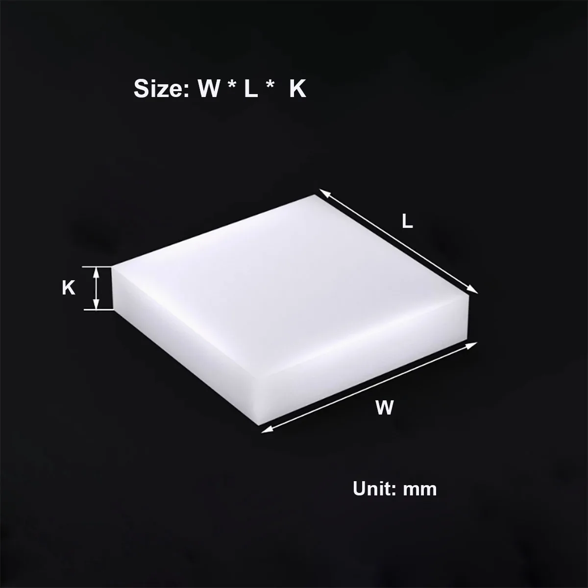 Feuille de caoutchouc de silicone blanc, plaques carrées de gel de pton, tampons antichocs, haute température, large 50-300mm, optique 1-50mm