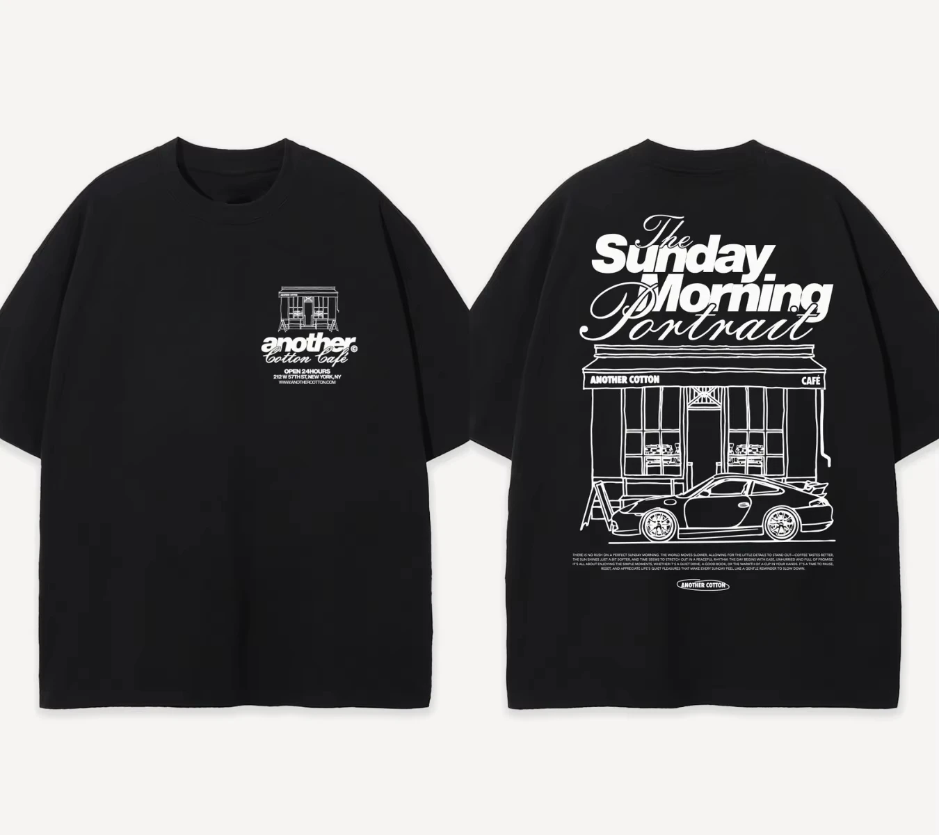 2026 Sommer Gesundheits- und Sportclub Oversized T-Shirt Another Cotton Lab für Männer und Frauen aus schwerer Baumwolle mit kurzen Ärmeln – Detail 2