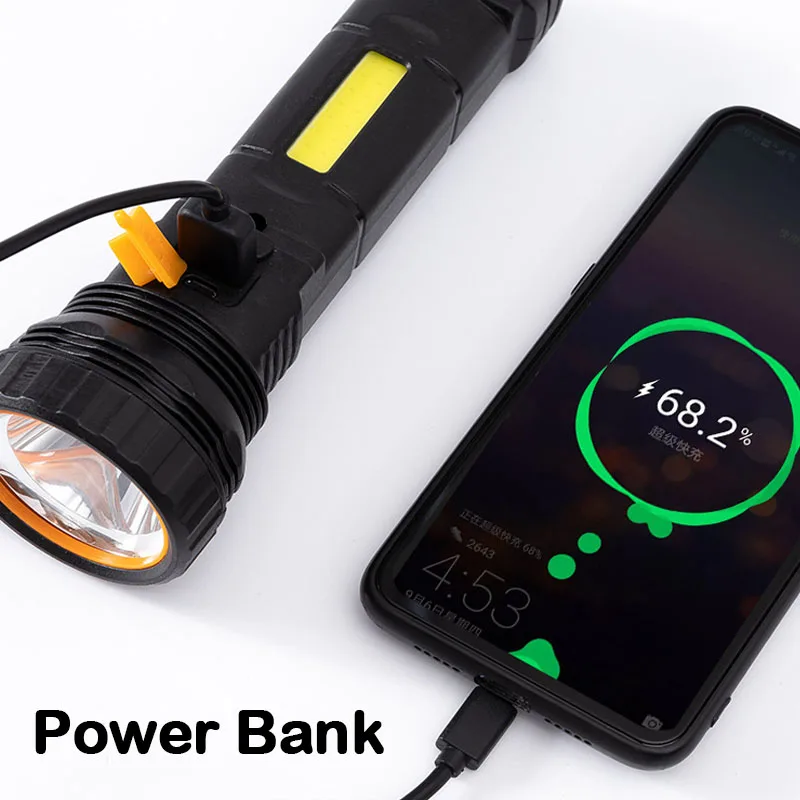 Multi-function Solar LED Flashlight Super Long Range Tactical Torch Emergency LED Solar Outdoor Camping Lamp