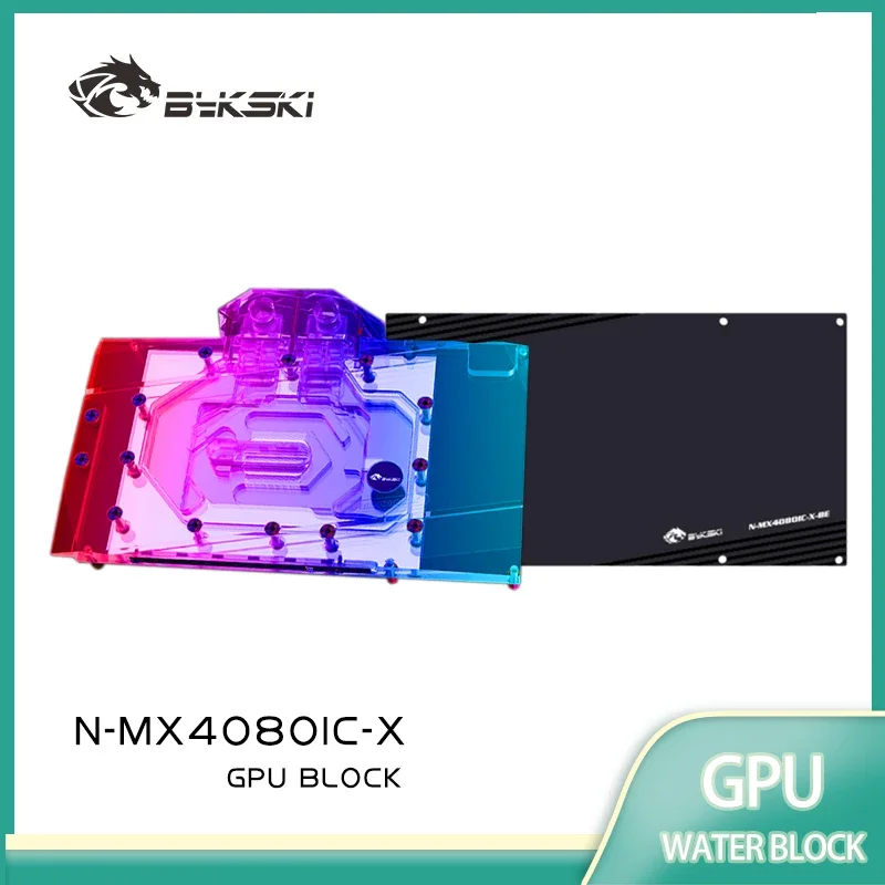 Bykski GPU Block for MAXSUN RTX 4080 ICraft OC 16G Graphics Video Card Copper Cooling Radiator RGB SYNC N-MX4080IC-X