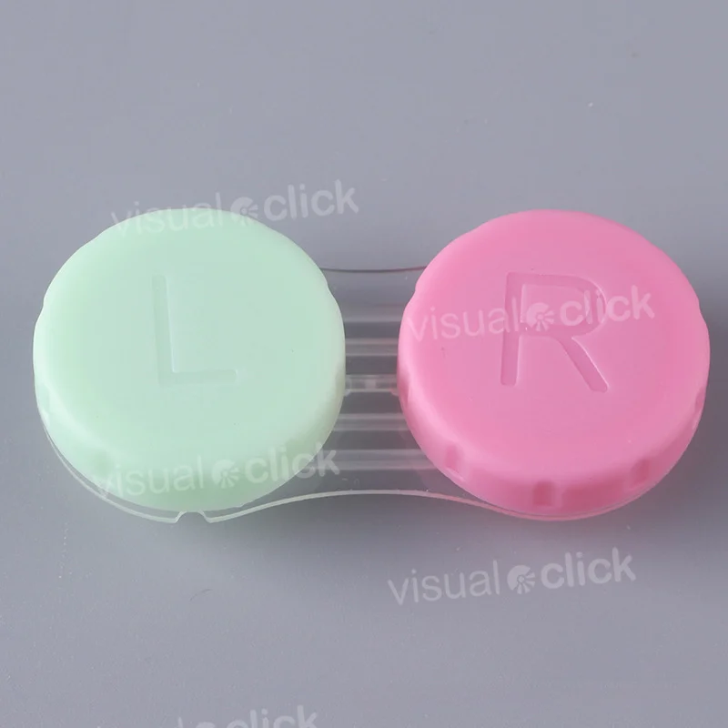 10pcs lot Colored Contact Lenses Case L+R Contact Lens Case For Eyes Contacts Travel Kit Holder Lens Container