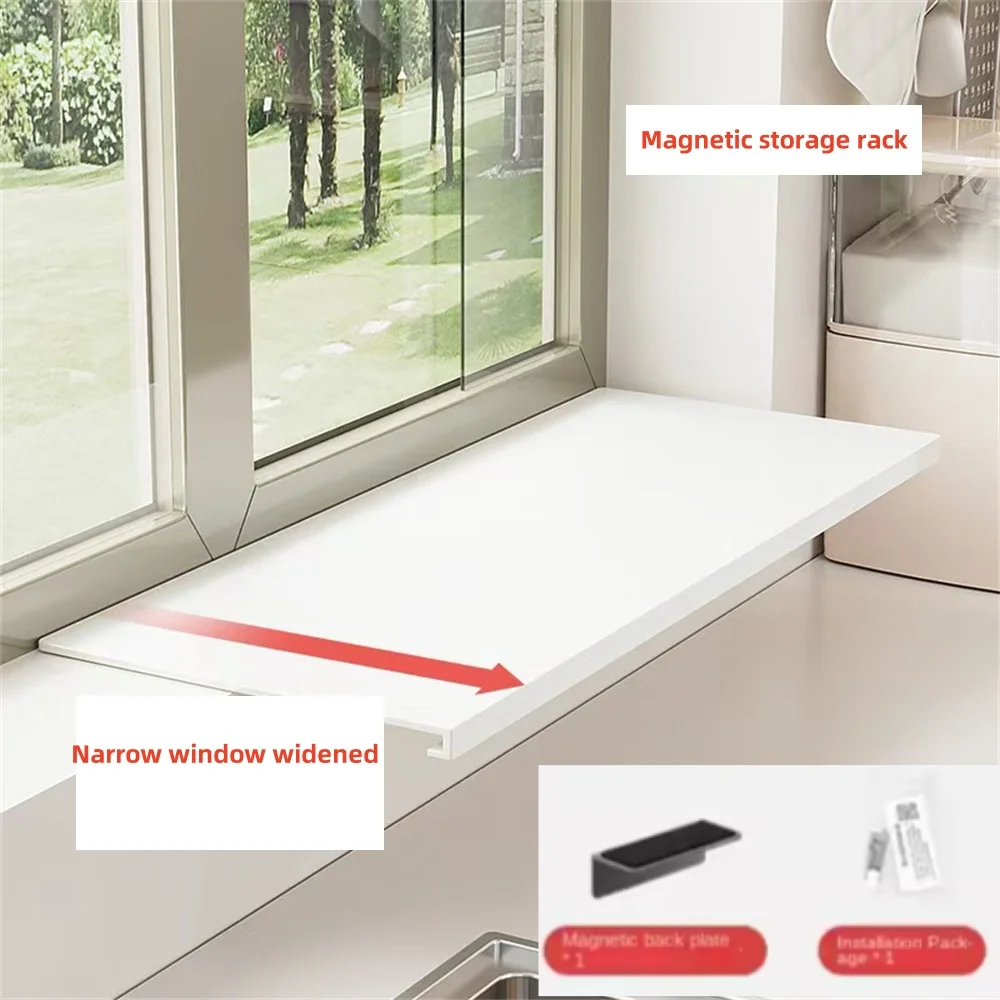 Window Sill Extension Board Magnet Multi-size for Kitchen Balcony Bathroom Multi-Functional Storage Shelf Space Expansion