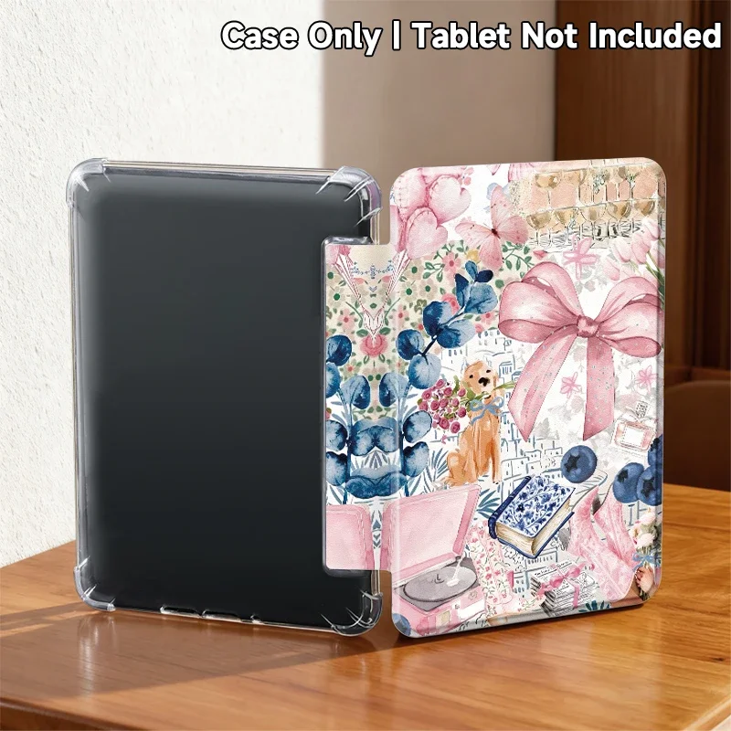 Transparent Soft TPU Bottom Shell Case,for New Kindle 10/11/12th, Kindle Paperwhite5,sleep/wake,protection cover,durable leather