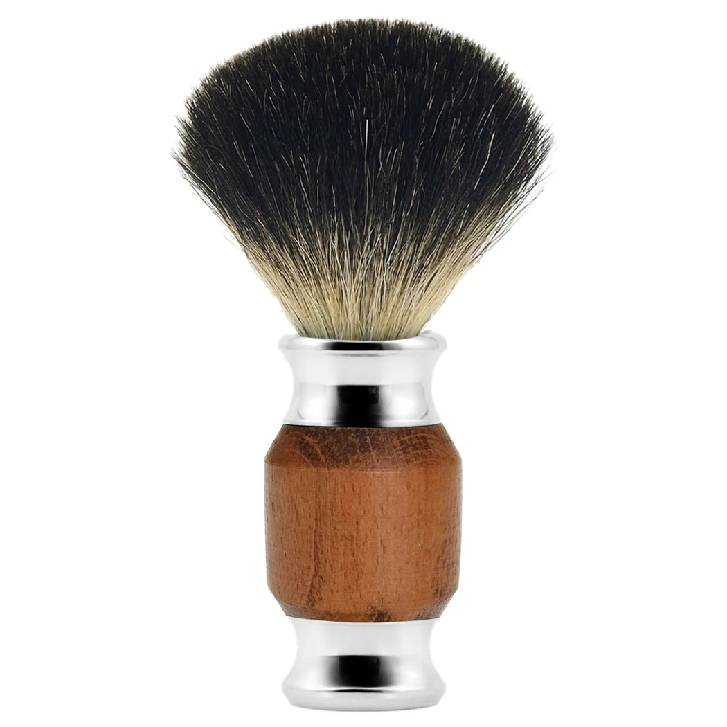 1 pz pennello da barba in puro tasso per capelli pennello da barba da uomo con manico in legno fornitura vari rasoi per capelli