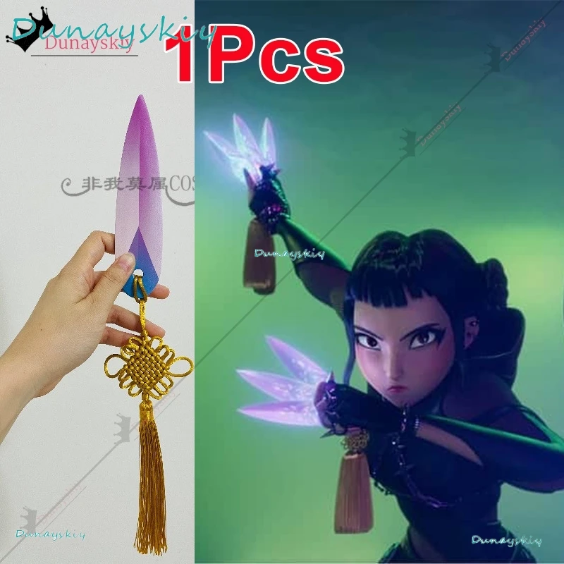 Demon Hunters Of KPop Zoey Cosplay Costume Darts Props 1/3/6pc 3D Handheld Boomerang Weapons Accessory Halloween Disguise