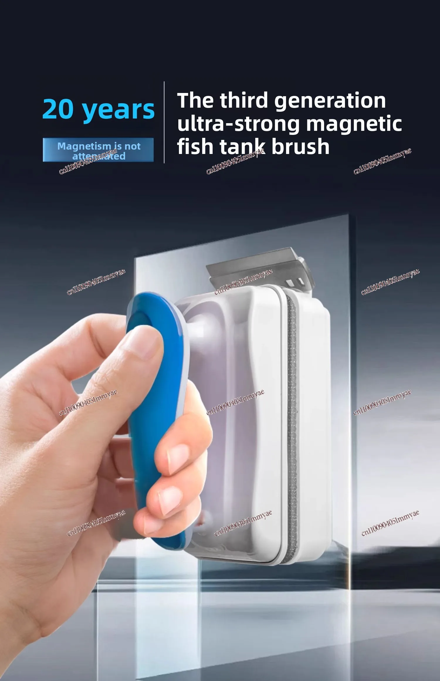 Fish Tank Brush Magnetic Brush Glass Cleaning Artifact Strong Magnetic  Fish Tank Brush Algae Removal Scraper Tool
