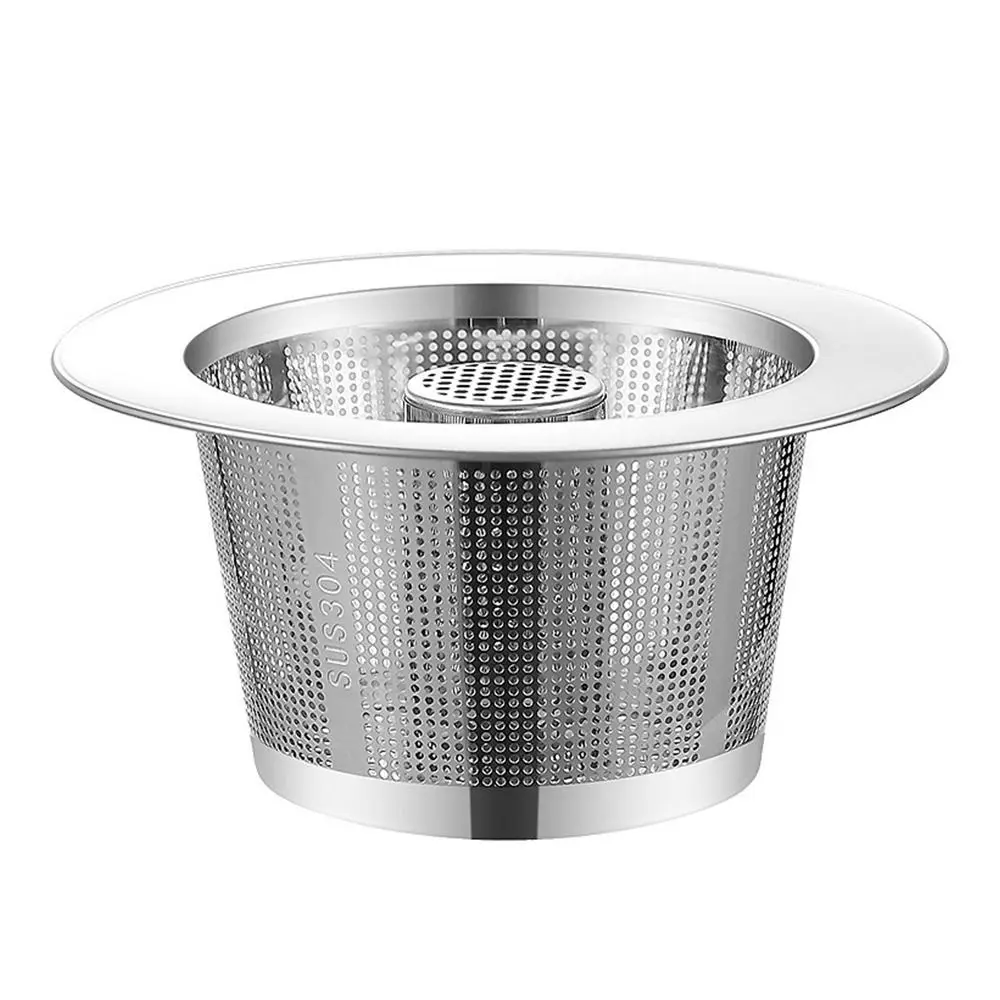 Stainless Steel Sink Strainer Anti-blocking Round Shape Drain Stopper Mesh Hair Catcher Waste Catcher