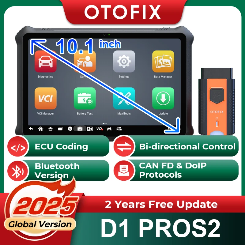 OTOFIX D1 PROS2 Bidirectional Scan Tool ECU Coding FCA SGW Access Automotive Diganotic Tools CANFD & DOIP 2 Years Free Update